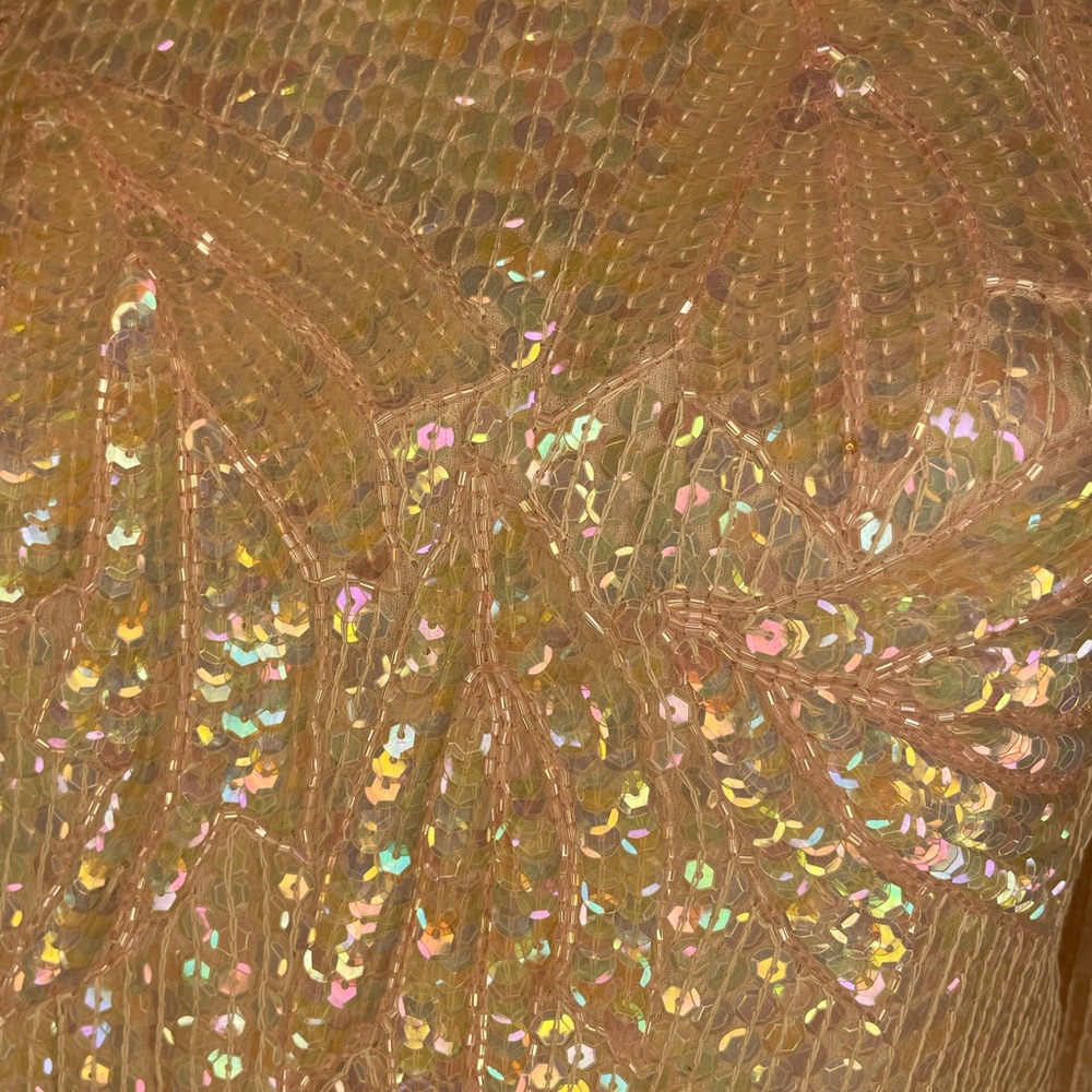 Silk Vintage beaded and sequin 2pc set - Picture 4 of 11
